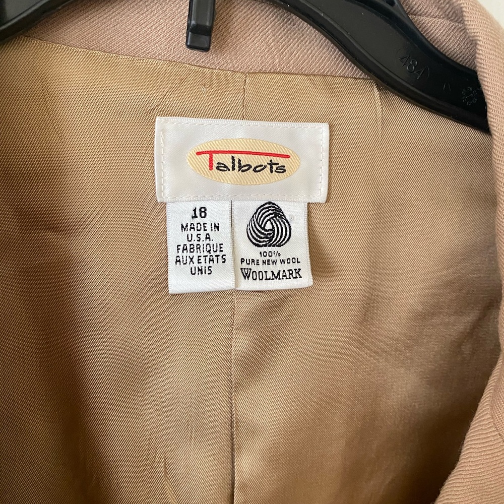 Talbots Beige Single-Button Blazer - image 2